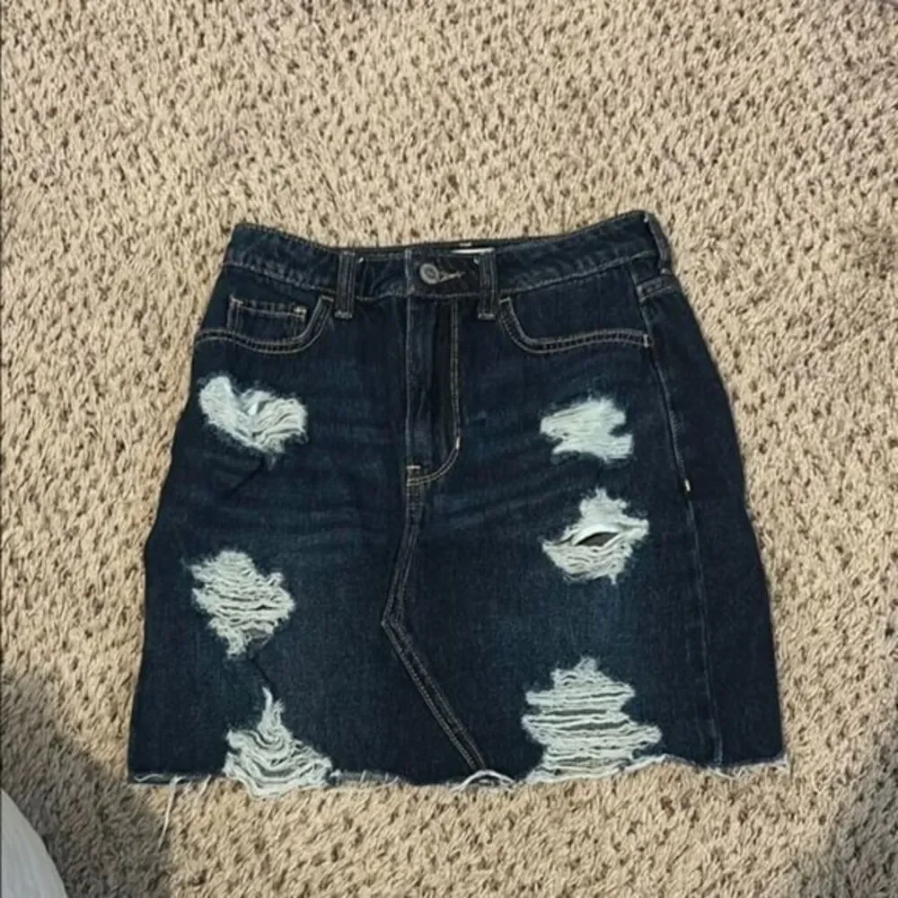 Hollister Denim Mini Pencil Skirt for Night Out
